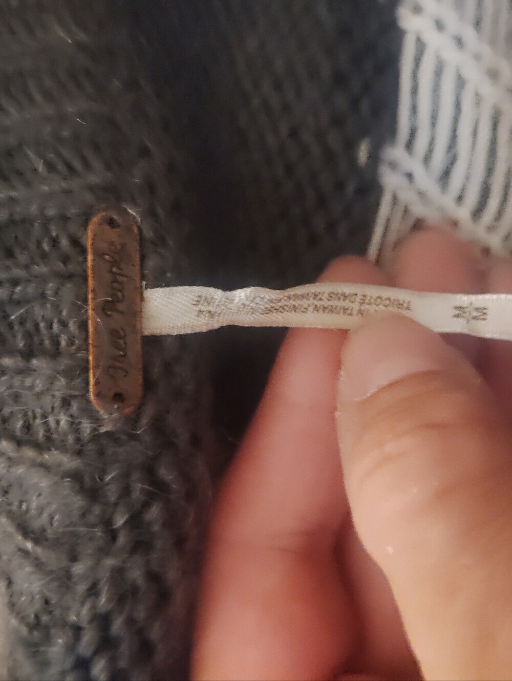 FREE PEOPLE Frosted Fair Isle Grey Cardigan - Size Medium - Picture 11 of 11